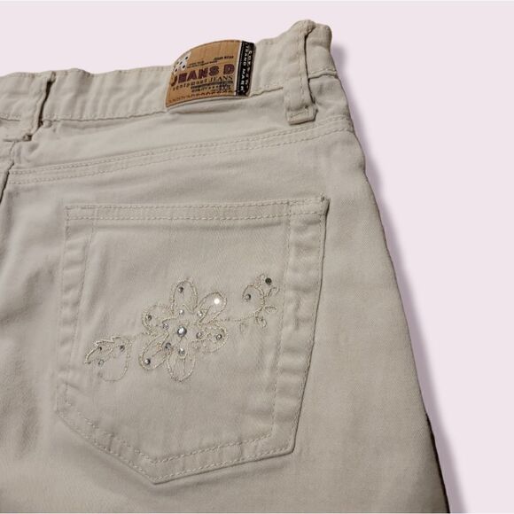 jeans D Brand. Wide Leg Tan Capri Jeans. Size 5 - Picture 5 of 7